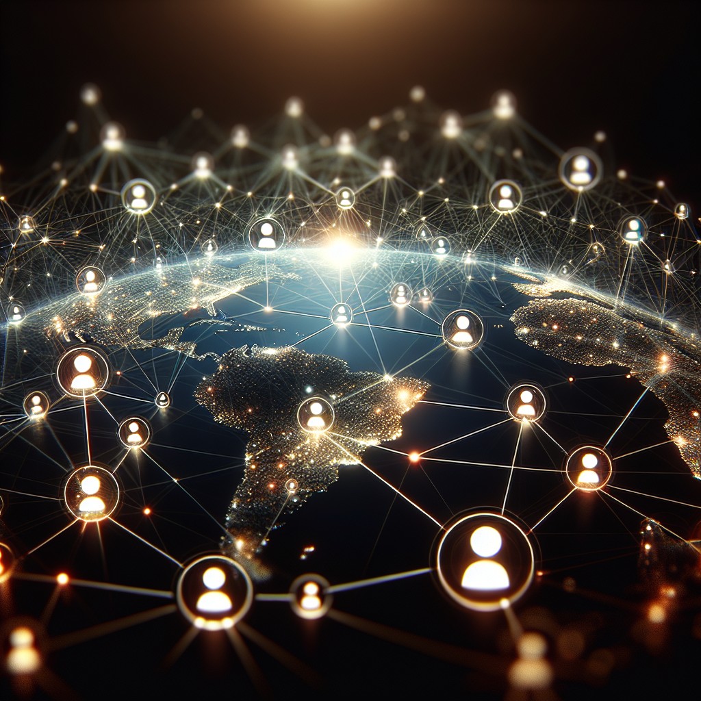 Image de couverture montrant un réseau de connexions numériques symbolisant la présence en ligne renforcée.
