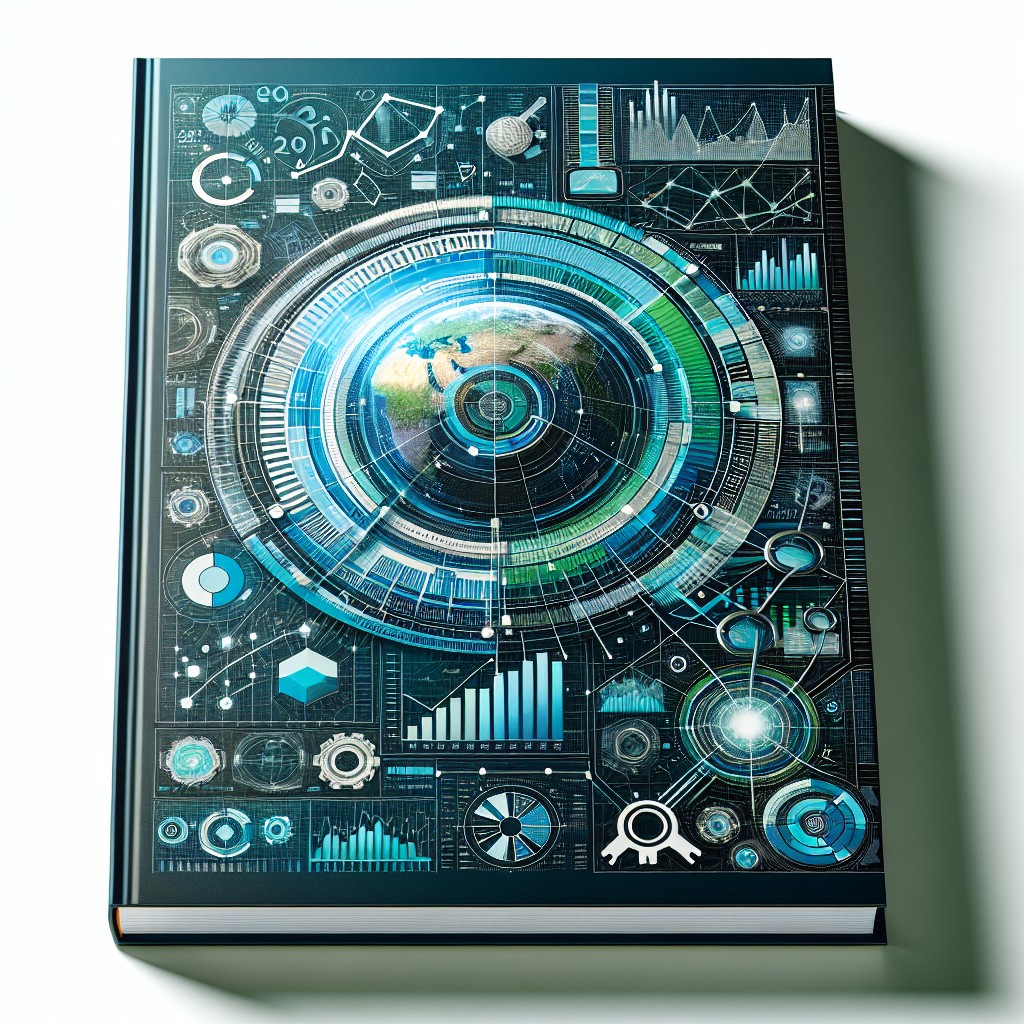 Couverture présentant des graphiques numériques illustrant l'évolution des tendances SEO pour 2024