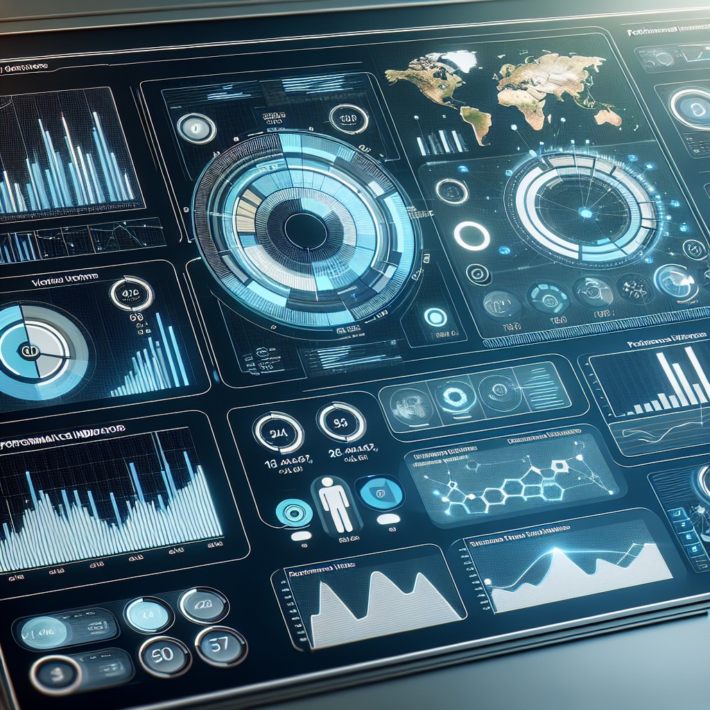 Image d'illustration montrant une interface de dashboard digital avec des graphiques et des indicateurs de performance.