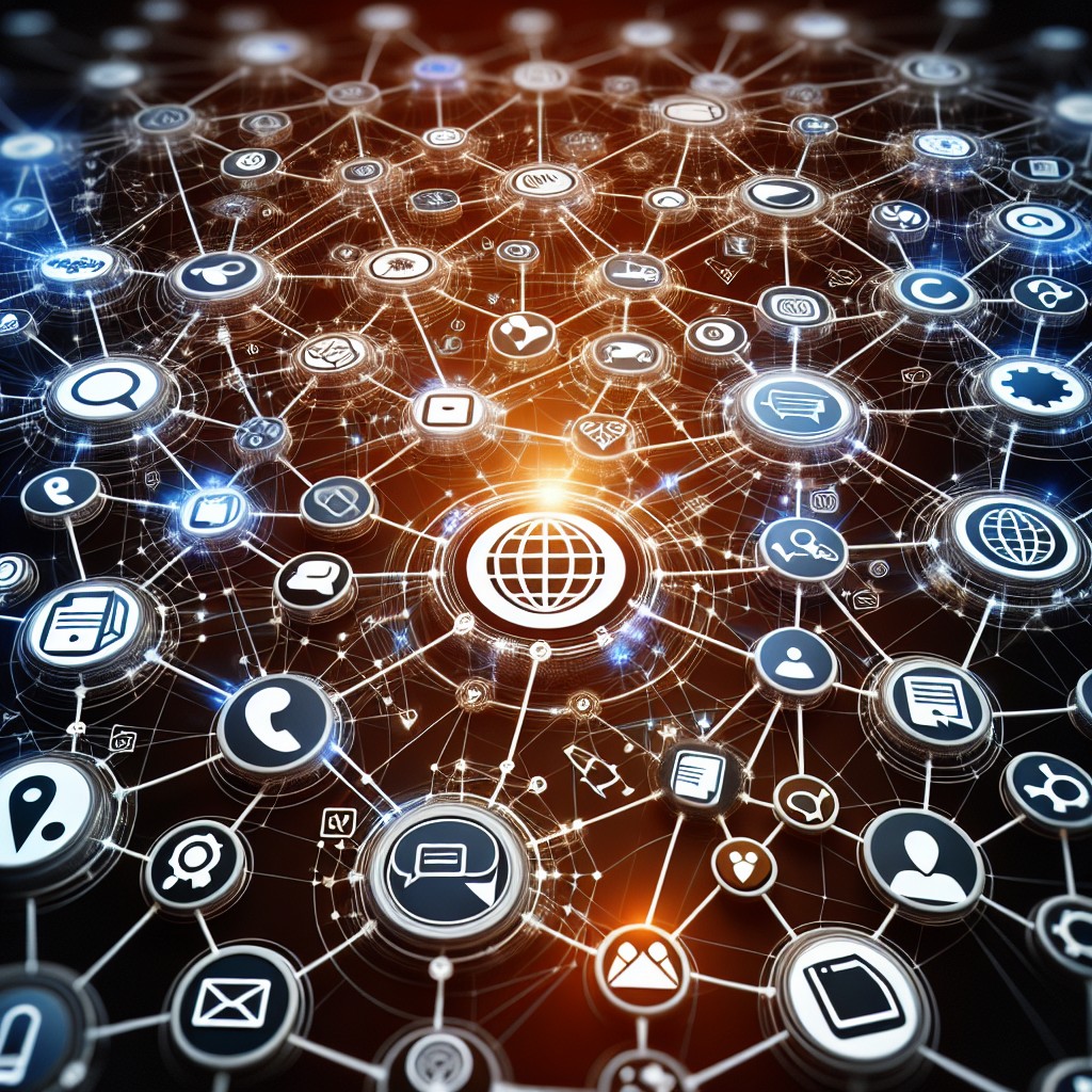Une image représentant un réseau de liens web interconnectés symbolisant le concept de netlinking en SEO.