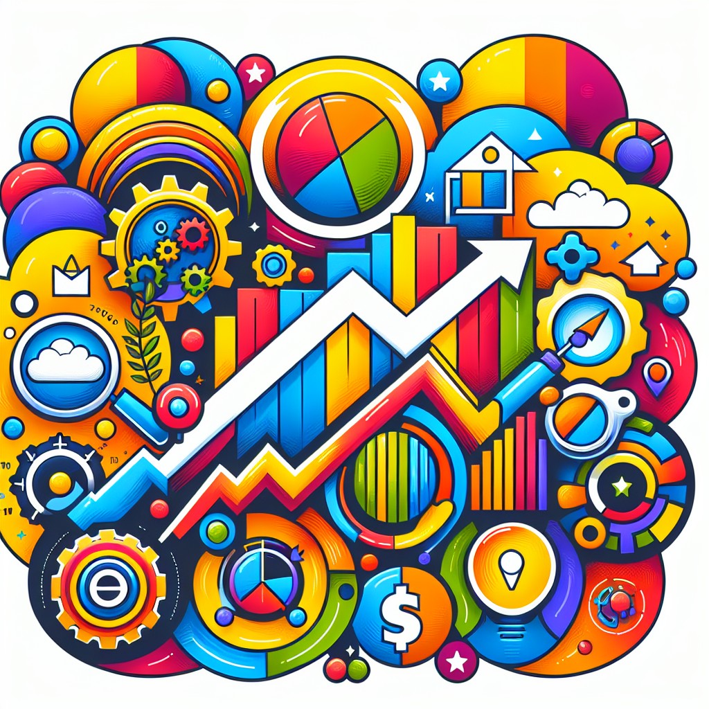 Graphique coloré illustrant le SEO technique et son impact sur les performances des entreprises en Belgique