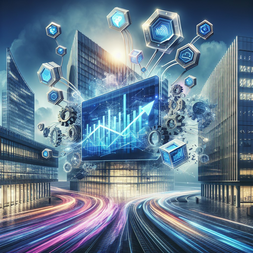 Image de couverture illustrant la transformation digitale dans les entreprises wallonnes avec des éléments technologiques modernes