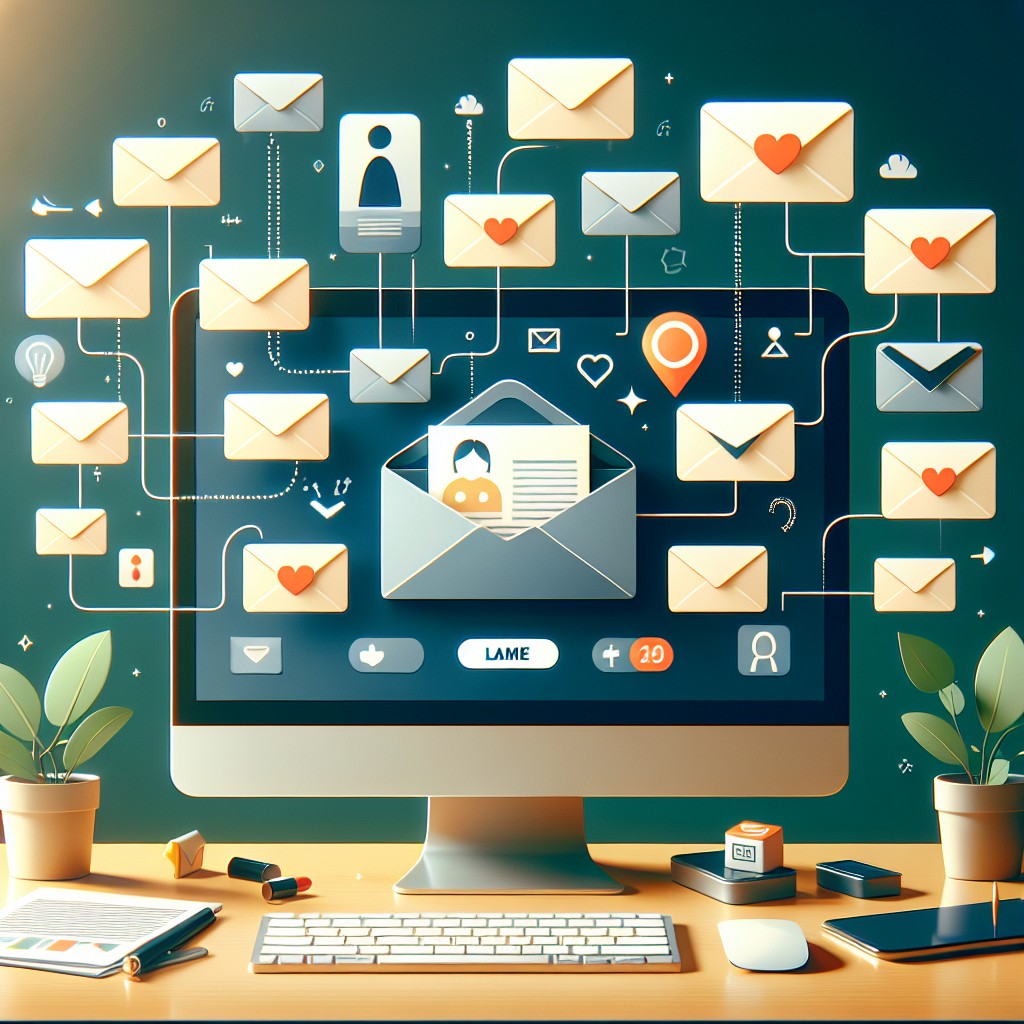 Couverture de l'article sur l'importance de l'email marketing pour les PME, montrant un écran d'ordinateur avec des enveloppes de courriers électroniques.