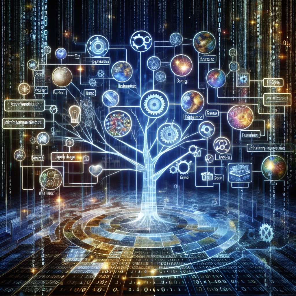 Une image représentant l'évolution complexe des algorithmes de moteurs de recherche au fil du temps.