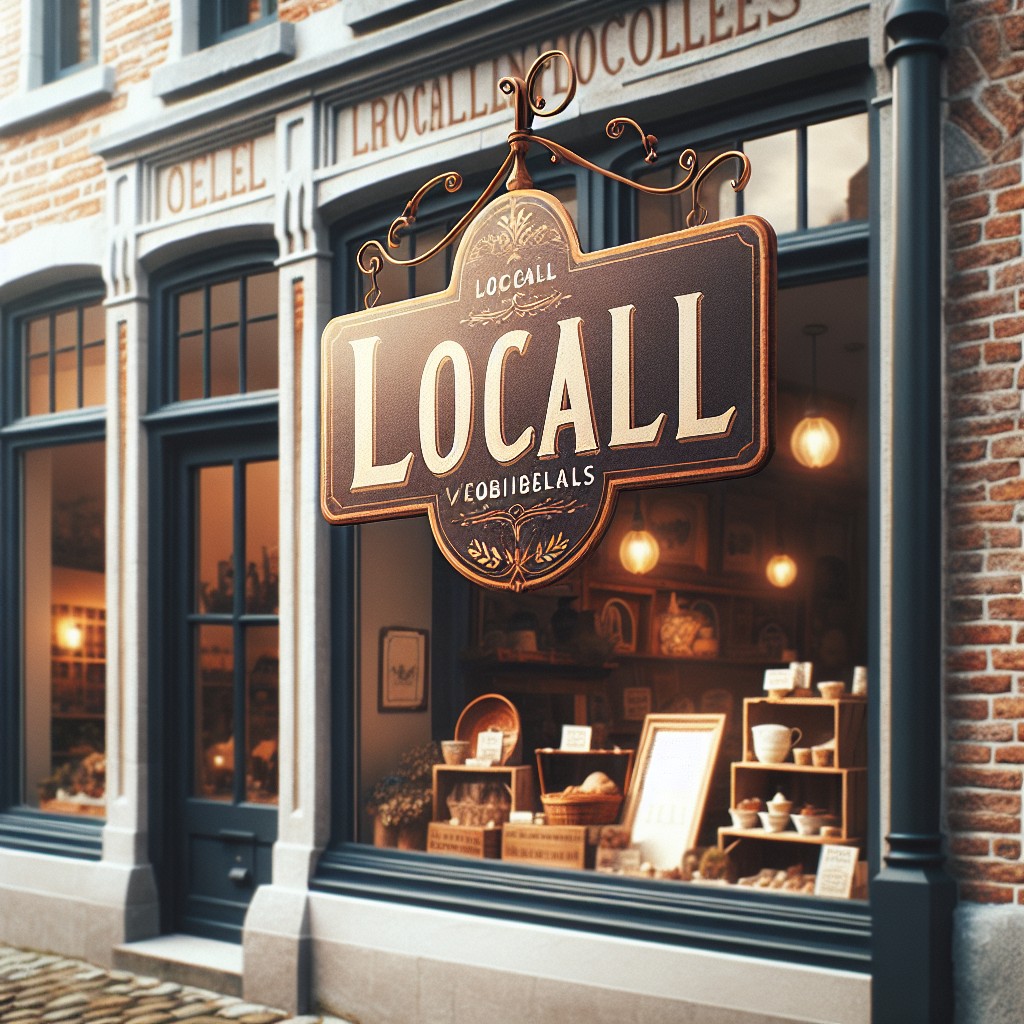 Image de couverture montrant une entreprise locale belge avec un focus sur une enseigne de magasin ou une vitrine, symbolisant la visibilité locale.