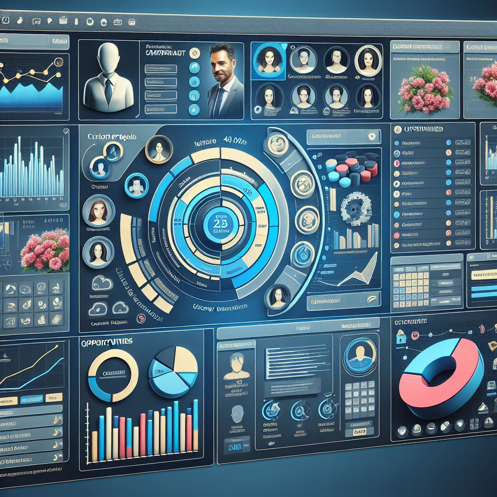 Image de couverture montrant une interface de tableau de bord CRM avec des graphiques et des données client.