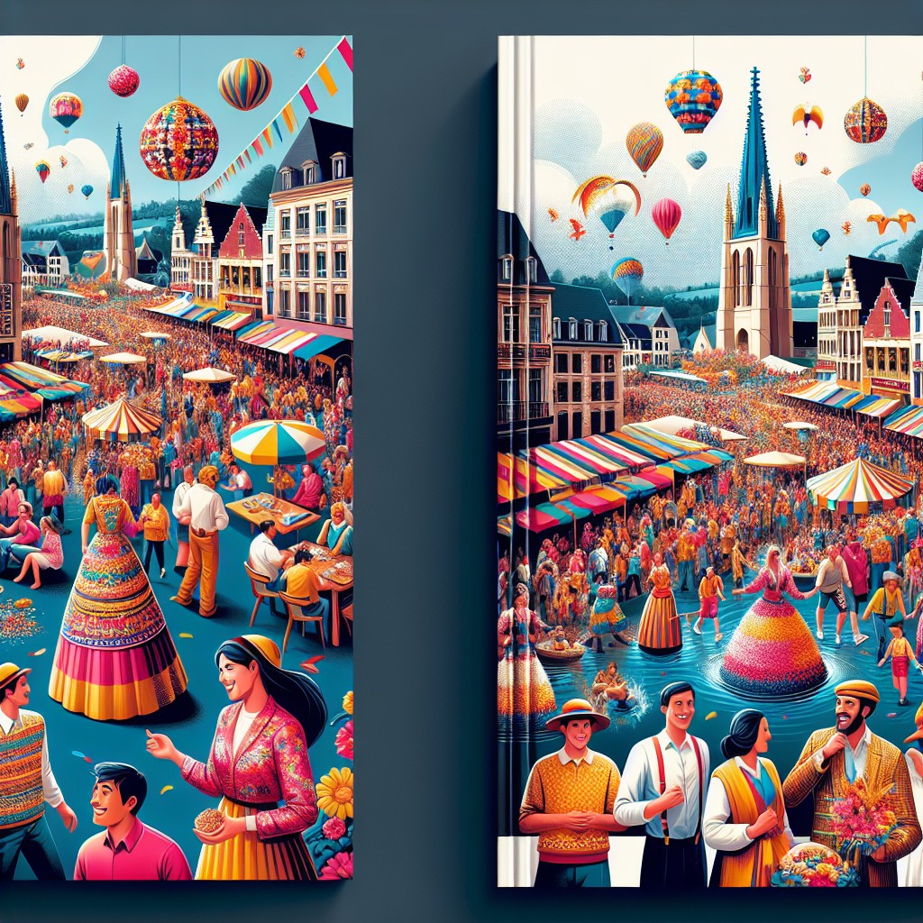 Image de couverture montrant des scènes vibrantes de festivals et événements culturels en Wallonie.