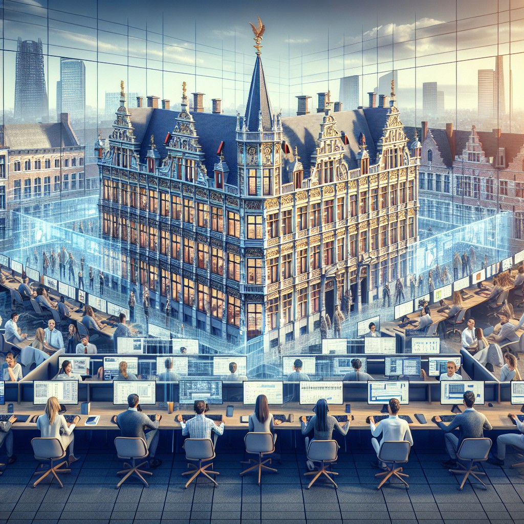 Image de couverture représentant une entreprise wallonne utilisant des outils digitaux innovants avec des employés collaborant en ligne