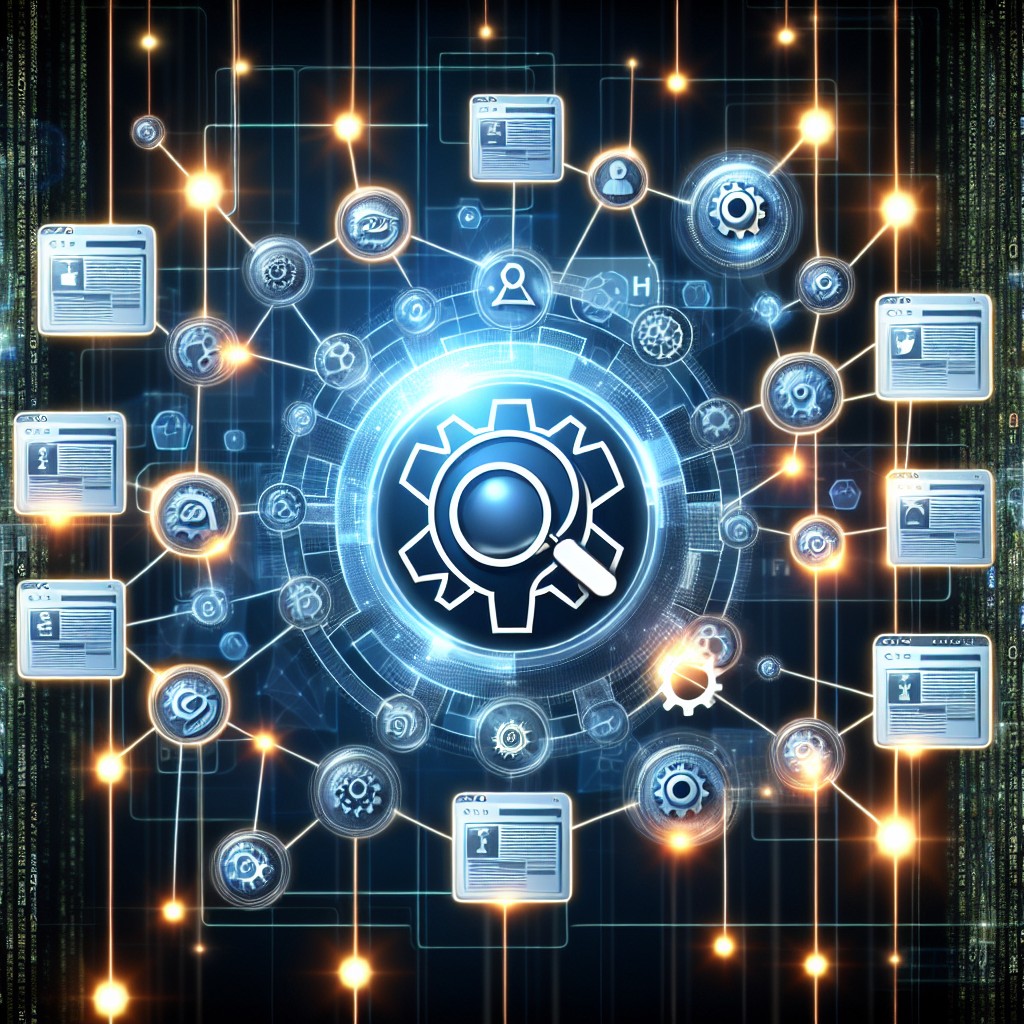 Illustration conceptuelle de backlinks liés à une stratégie SEO