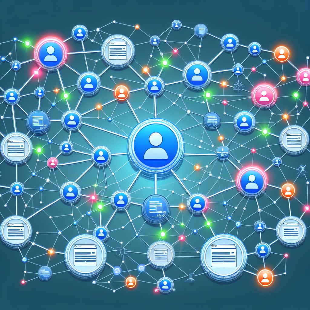Illustration représentant des connexions entre différents sites web pour symboliser les backlinks et leur importance pour le SEO