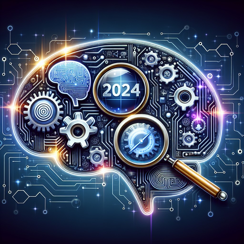 Image de couverture illustrant les tendances SEO émergentes pour l'année 2024, avec des éléments visuels représentant l'intelligence artificielle et le machine learning.