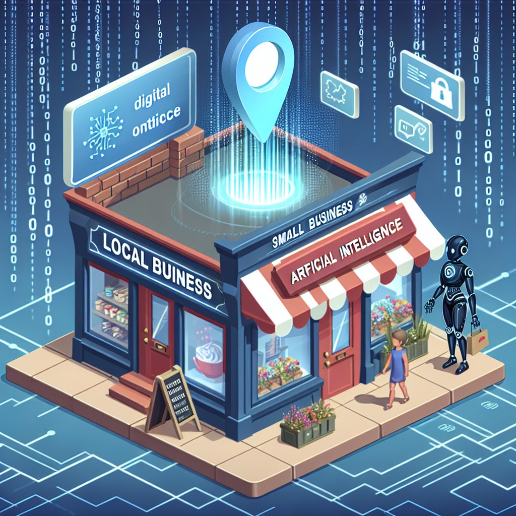 Image d'une entreprise locale utilisant l'intelligence artificielle pour optimiser sa visibilité en ligne.