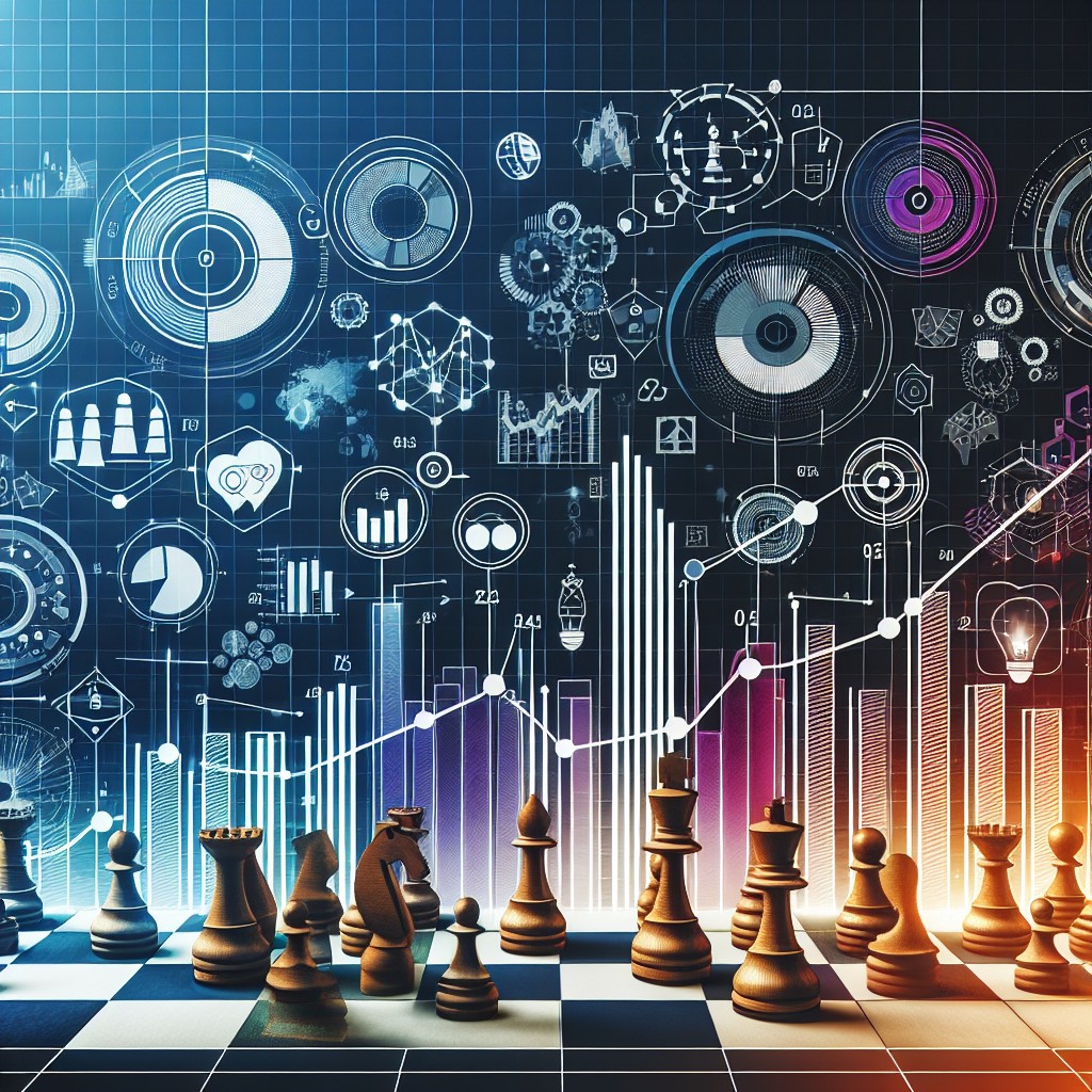 Un graphique illustrant des concepts numériques innovants et leur intégration dans la stratégie d'entreprise.