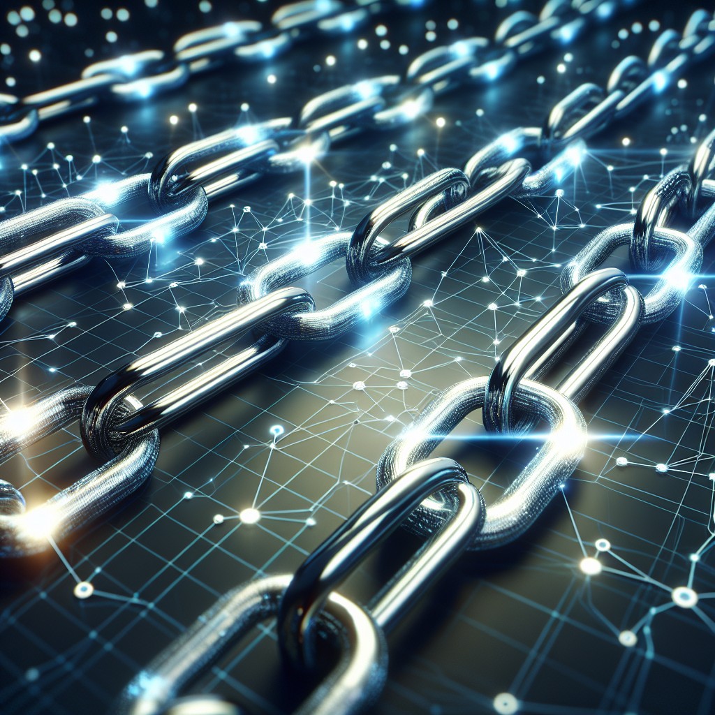 Une chaîne de liens symbolisant la connexion et l'autorité web, illustrant l'importance des backlinks en SEO.