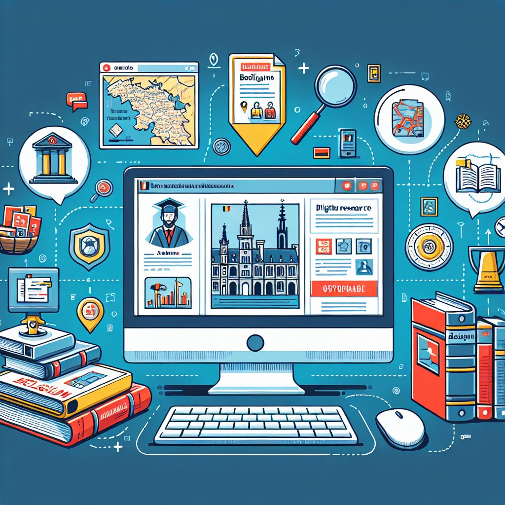 Illustration des outils de recherche numérique adaptés à la Belgique