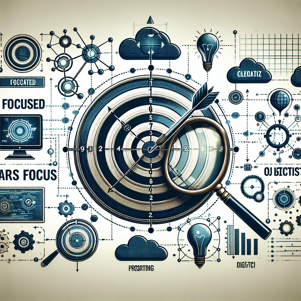 Image illustrant des objectifs ciblés et clairs soutenant la stratégie digitale.