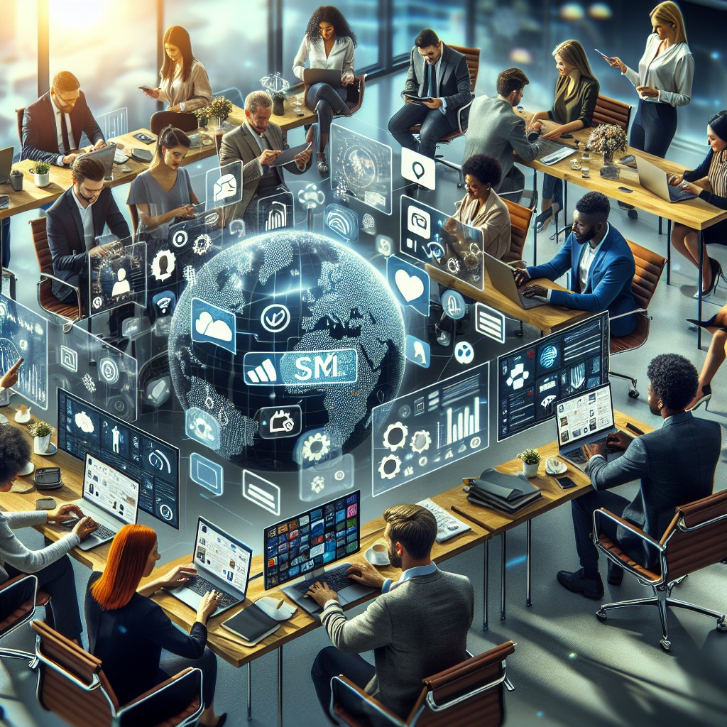 Une PME dynamique utilisant les réseaux sociaux pour booster sa marque en 2024.