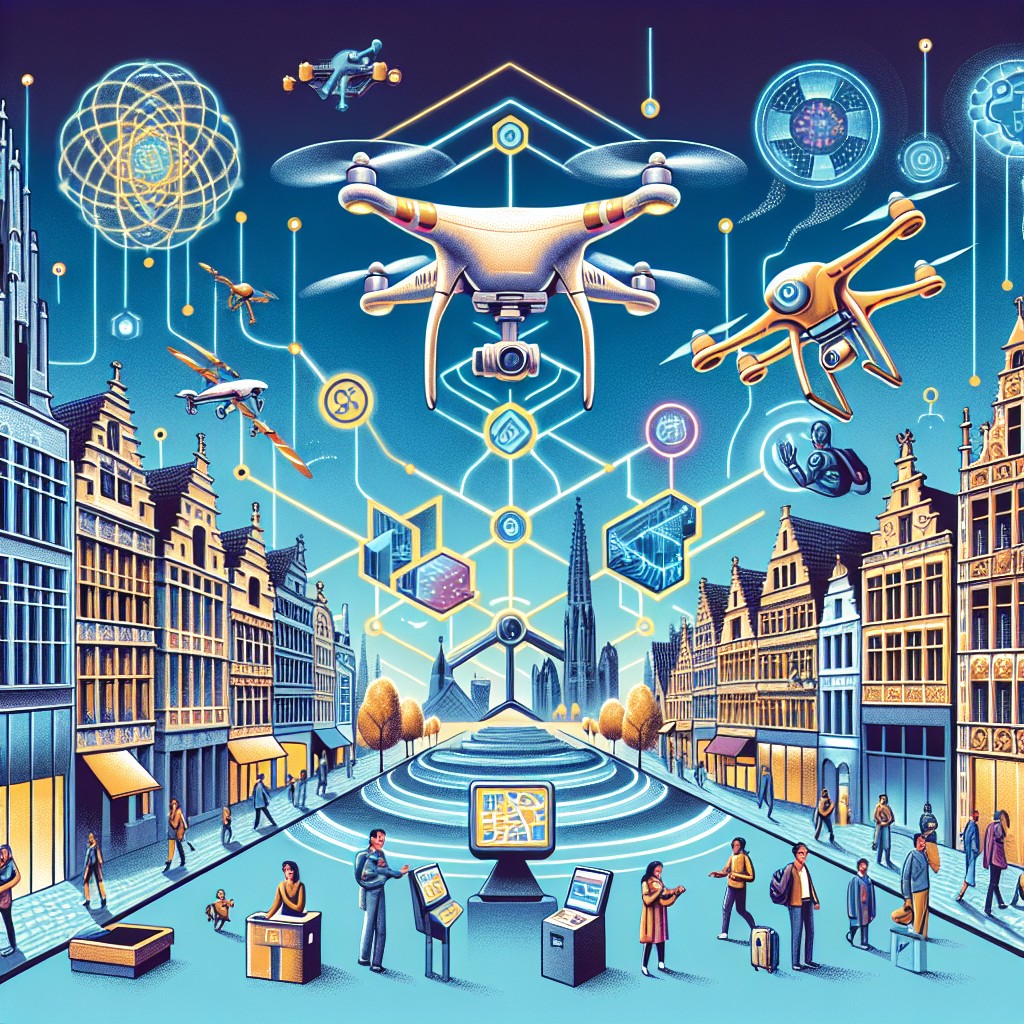 Illustration de la transformation numérique en Belgique avec des technologies émergentes.