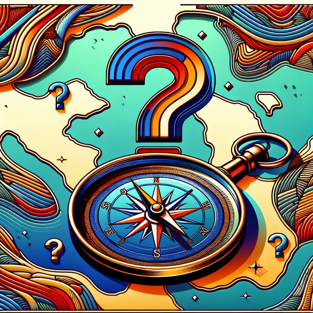 Vue stylisée d'une boussole et d'une carte, symbolisant la navigation SEO et la découverte de nouvelles opportunités.