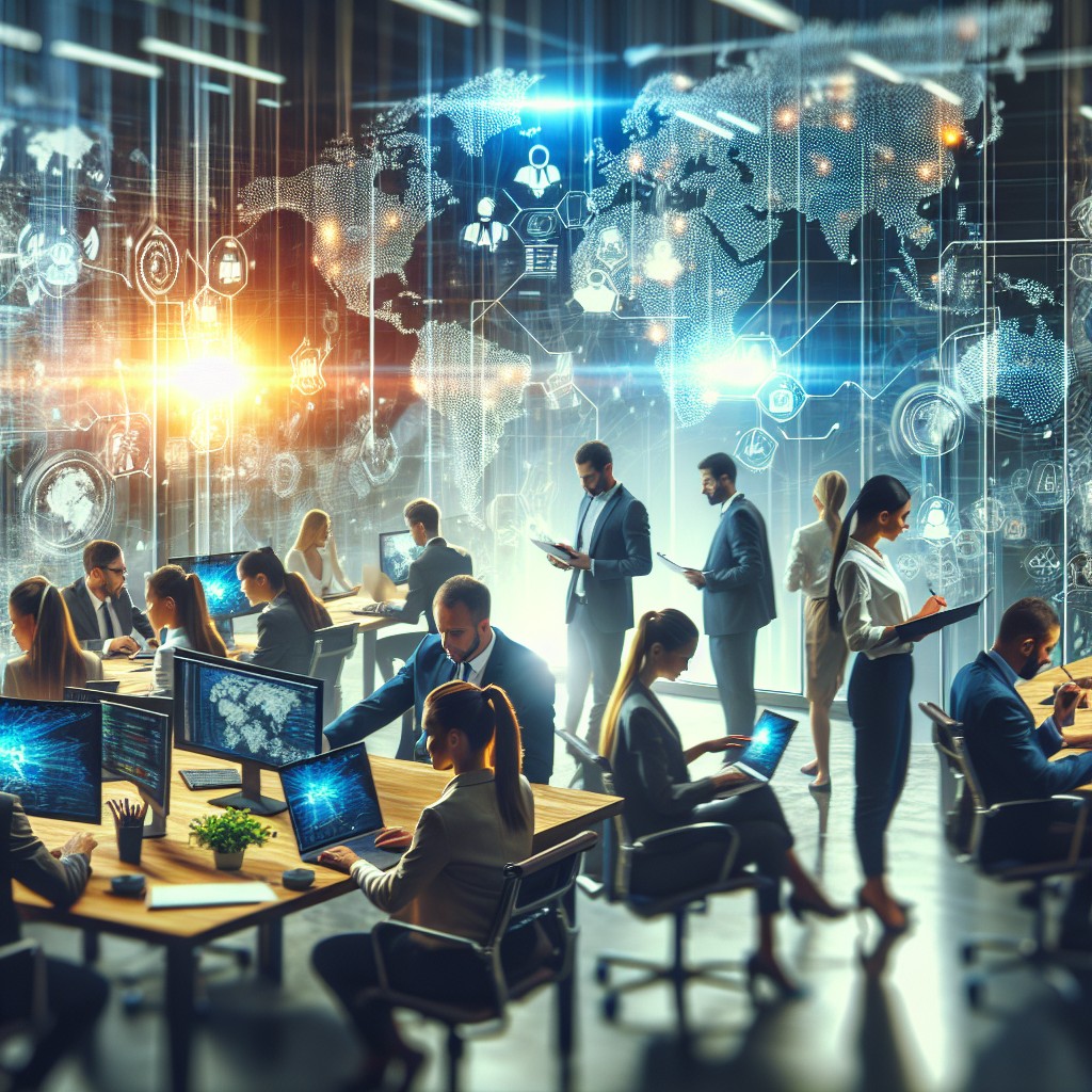 Une PME dynamique adoptant des technologies digitales avancées pour améliorer sa compétitivité sur le marché global.