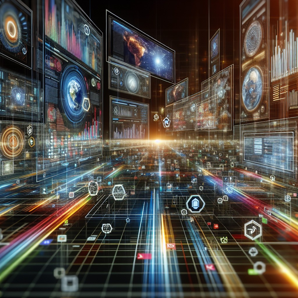 Vue dynamique de plusieurs plateformes digitales et leurs échanges d'information.