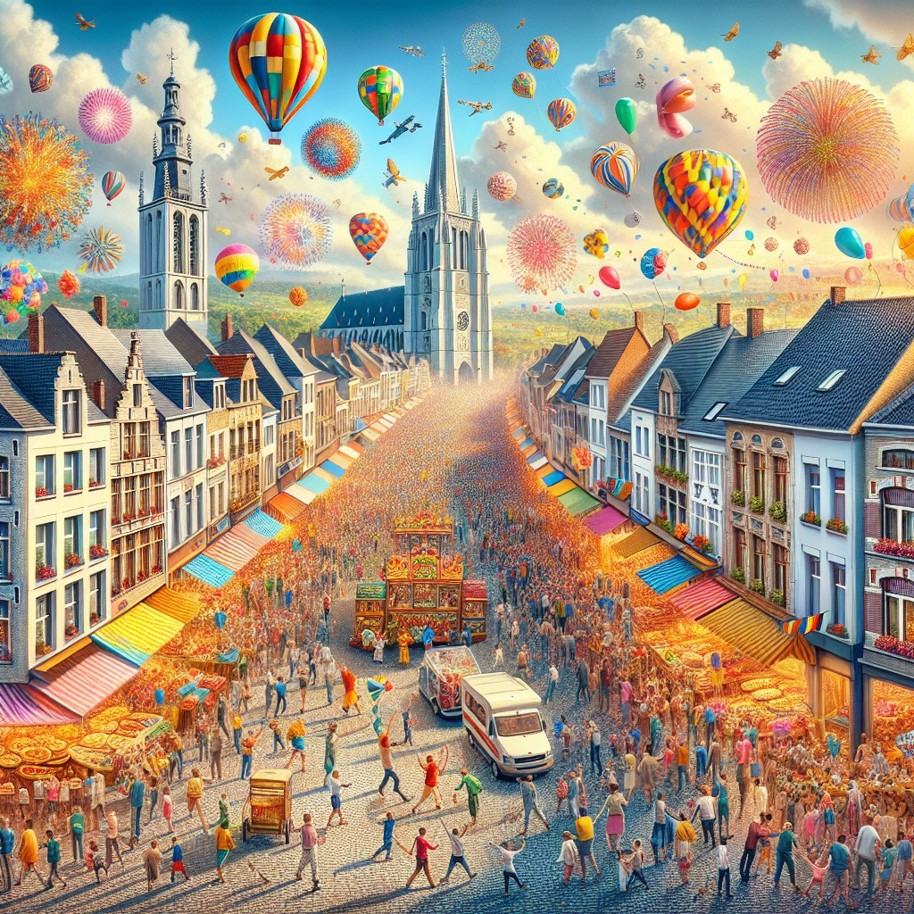 Vue panoramique des festivités dynamiques en Wallonie, illustrant la richesse culturelle et la diversité des événements prévus pour 2024.